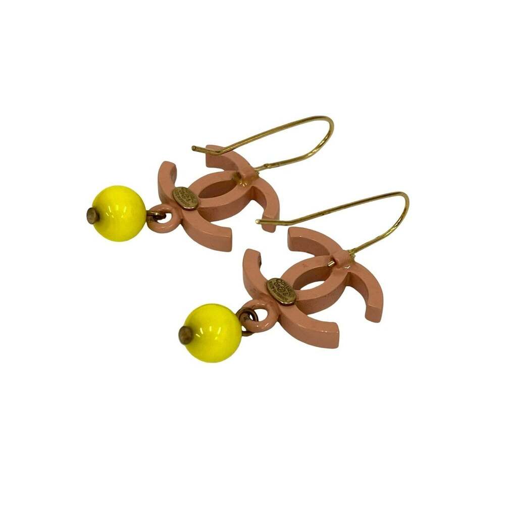 CHANEL Authentic Pink Logo Earrings - Picture 3 of 7